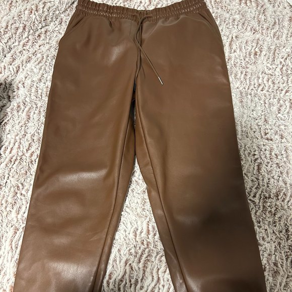 FAUX LEATHER PANTS (Cargo style) - Picture 1 of 2